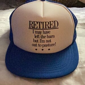 NWT Fun “ Retired “  Hat Adjustable Strap One Size Fits All Makes Perfect Gift